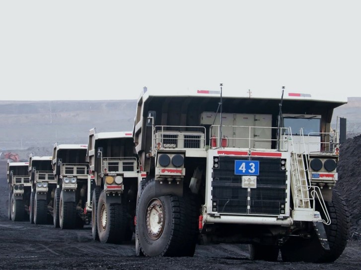 Mining truck equipped with CHCNAV CGI-610 GNSS/INS